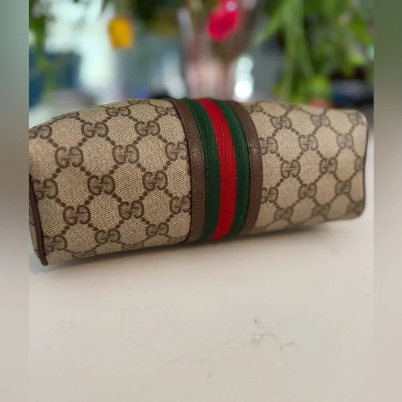 GUCCI Sherri Line GG Crossbody Ophedia Bag ~ Cloth & Leather PVC ~ VINTAGE - Picture 7 of 14